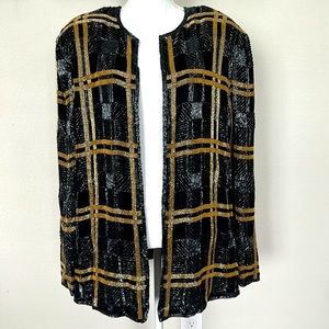 Valerie Stevens Beaded Jacket - Size 24W